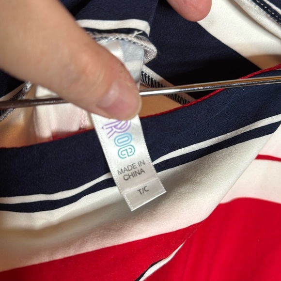 NEW Lularoe TC Tall & Curvy Blue Red White Stripe 4th of July Leggings Sz 12-18 - Picture 3 of 5